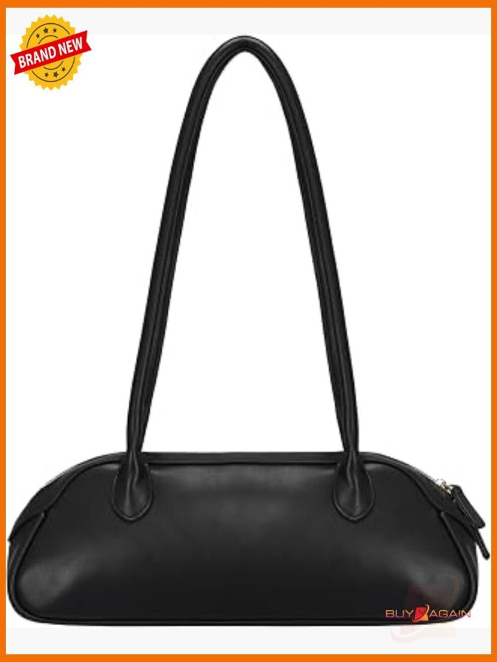 Vegan Leather Swing Zip Shoulder Bag Small Purse Handbag